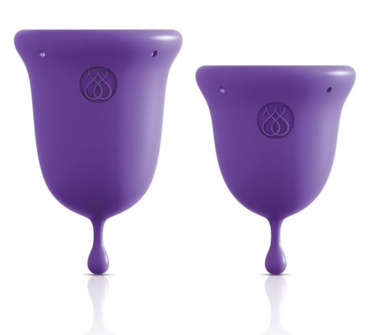 Набор из 2 фиолетовых менструальных чаш Intimate Care Menstrual Cups - Pipedream - купить с доставкой в Екатеринбурге