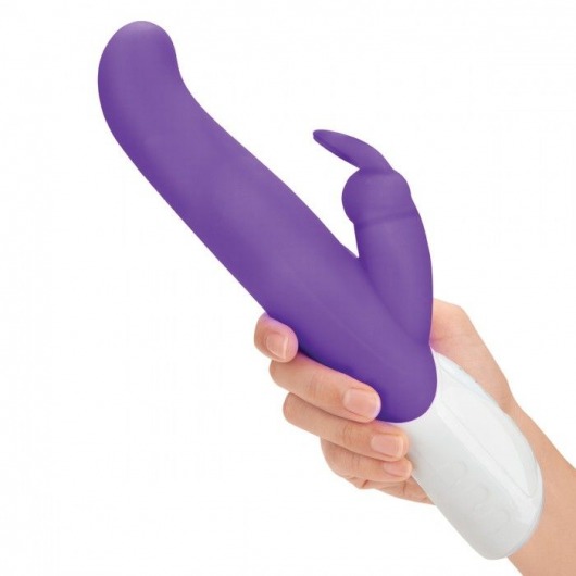 Фиолетовый G-стимулятор с клиторальным отростком - 24 см. - Rabbit Essentials
