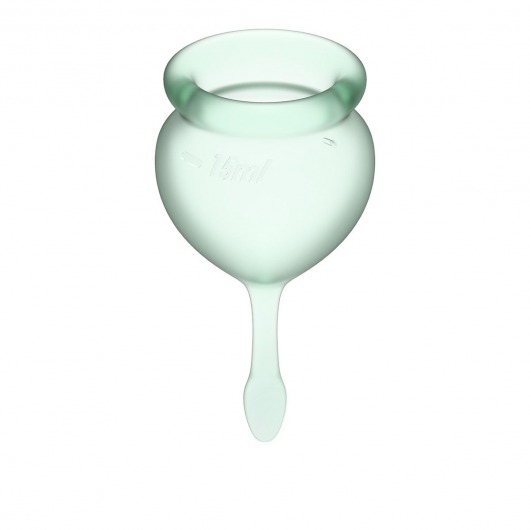 Набор зеленых менструальных чаш Feel good Menstrual Cup - Satisfyer - купить с доставкой в Екатеринбурге