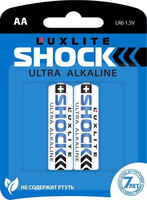 Батарейки Luxlite Shock (BLUE) типа АА - 2 шт. - Luxlite - купить с доставкой в Екатеринбурге