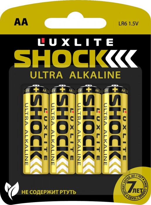 Батарейки Luxlite Shock (GOLD) типа АА - 4 шт. - Luxlite - купить с доставкой в Екатеринбурге