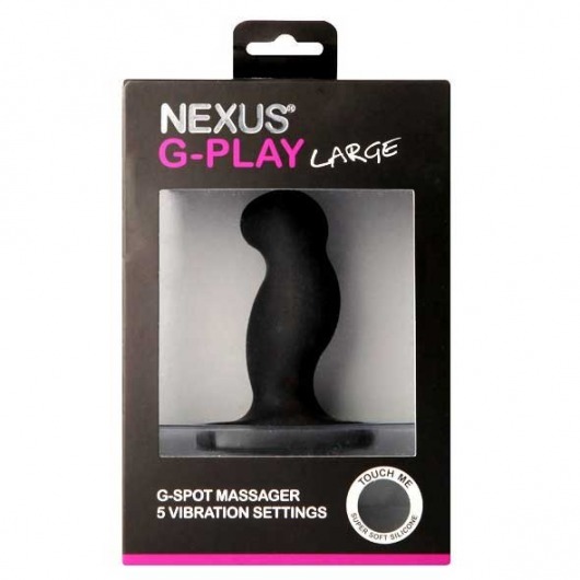 Стимулятор простаты Nexus G-Play Large Black с вибрацией - 10 см. - Nexus Range - в Екатеринбурге купить с доставкой