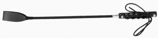 Черный классический гладкий стек со шнуровкой на ручке - Джага-Джага - купить с доставкой в Екатеринбурге