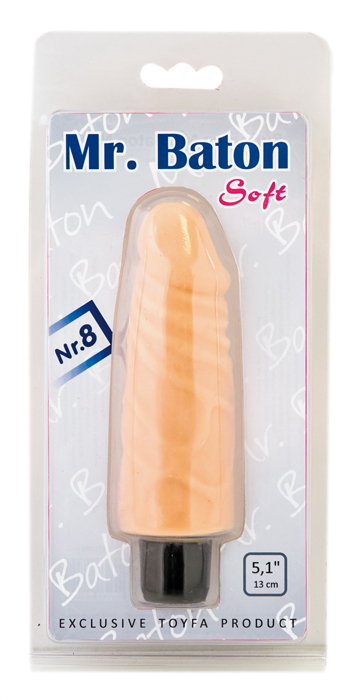 Вибратор-реалистик Mr.Baton Soft №8 - 13 см. - ToyFa