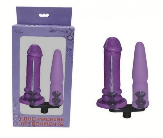 Фиолетовая двойная насадка для секс-машин - MyWorld - DIVA - купить с доставкой в Екатеринбурге