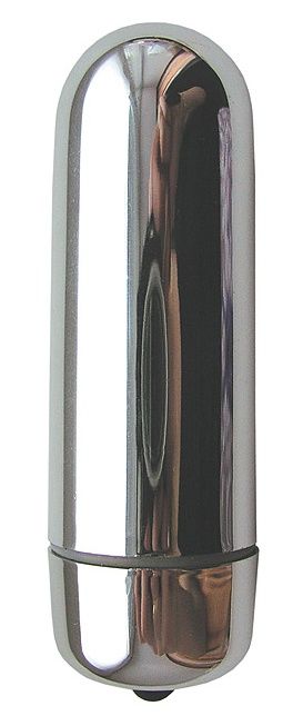 Серебристая гладкая пуля с вибрацией - 6,4 см. - Erowoman-Eroman
