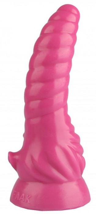 Розовая рельефная винтообразная анальная втулка - 20,5 см. - Джага-Джага