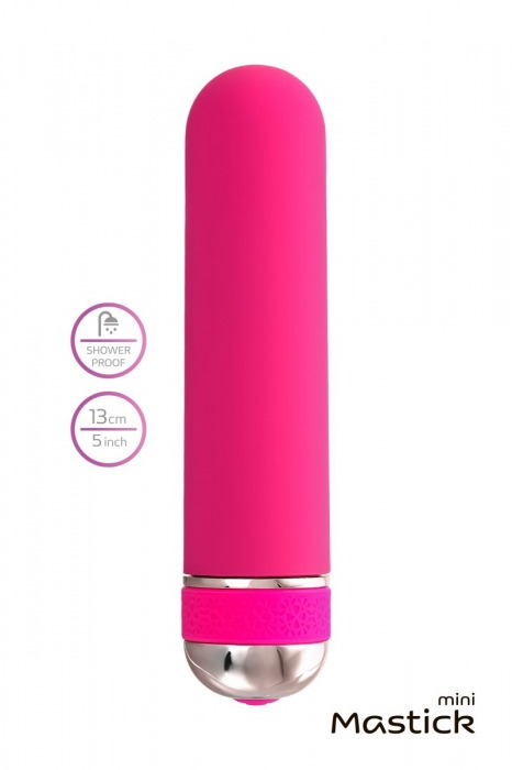Розовый нереалистичный мини-вибратор Mastick Mini - 13 см. - A-toys