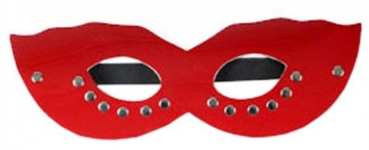 Красная маска CLASSIC с заклёпками - Eroticon - купить с доставкой в Екатеринбурге