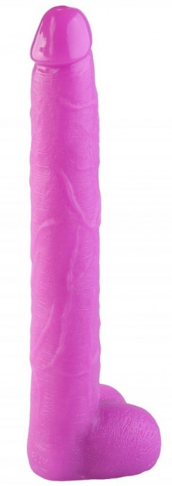 Розовый реалистичный фаллоимитатор - 39,5 см. - Джага-Джага