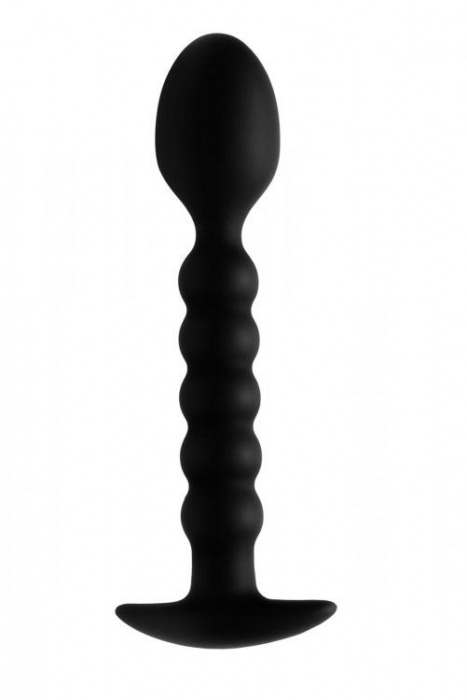 Черный ребристый стимулятор простаты Sojourn Slim Ribbed Prostate Stimulator - 12,1 см. - XR Brands - в Екатеринбурге купить с доставкой
