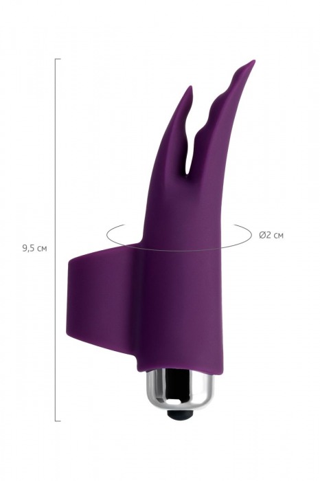 Фиолетовая вибронасадка на палец JOS Tessy - 9,5 см. - JOS
