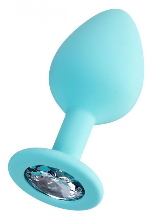 Мятная анальная втулка Brilliant с прозрачным кристаллом - 8 см. - ToyFa - купить с доставкой в Екатеринбурге Мятная анальная втулка Brilliant с прозрачным кристаллом - 8 см. - ToyFa - купить с доставкой в Екатеринбурге