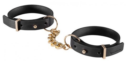 Черные наручники MAZE с цепочкой - Bijoux Indiscrets - купить с доставкой в Екатеринбурге