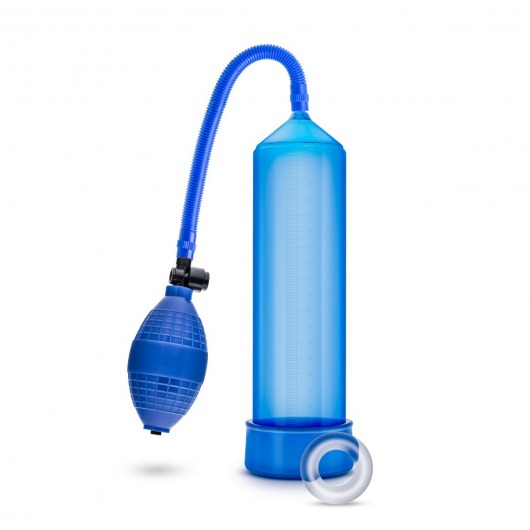Синяя ручная вакуумная помпа Male Enhancement Pump - Blush Novelties - в Екатеринбурге купить с доставкой