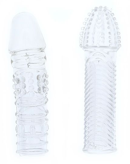 Комплект из 2 прозрачных насадок на пенис PENIS EXTENDER PACK - Dream Toys - в Екатеринбурге купить с доставкой