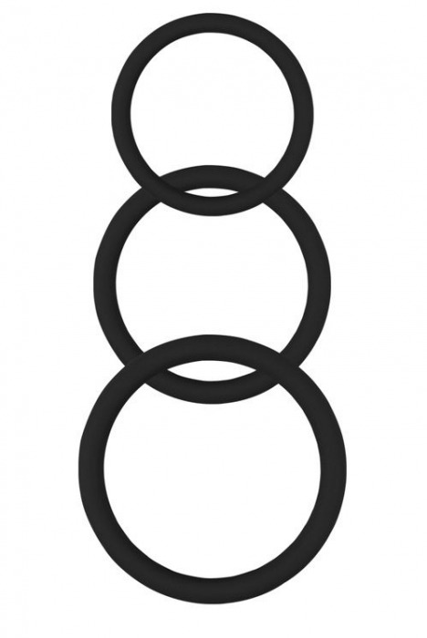 Набор из 3 черных эрекционных колец Magnum Force Cock Ring - Chisa - в Екатеринбурге купить с доставкой