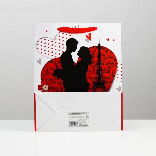 Подарочный пакет  Романтичная пара Love  - 32 х 26 см. - Сима-Ленд - купить с доставкой в Екатеринбурге