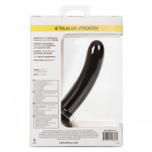 Черный анальный стимулятор Silicone Smooth Probe - 15,25 см. - California Exotic Novelties - купить с доставкой в Екатеринбурге