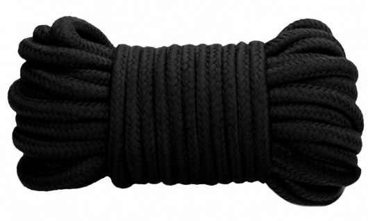 Черная веревка для связывания Thick Bondage Rope -10 м. - Shots Media BV - купить с доставкой в Екатеринбурге
