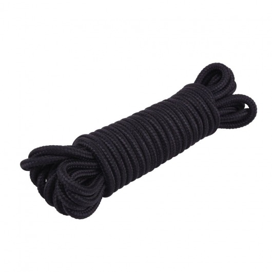 Хлопковая черная верёвка для любовных игр Mini Silk Rope - 10 м. - Chisa - купить с доставкой в Екатеринбурге