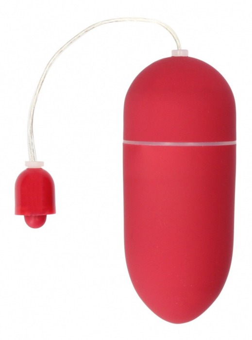 Красное гладкое виброяйцо Vibrating Egg - 8 см. - Shots Media BV