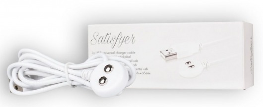 Белый магнитный кабель для зарядки Saisfyer USB Charging Cable - Satisfyer - купить с доставкой в Екатеринбурге