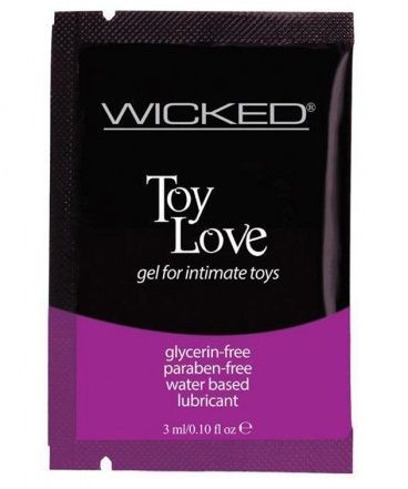 Лубрикант на водной основе для использования с игрушками WICKED Toy Love - 3 мл. - Wicked - купить с доставкой в Екатеринбурге