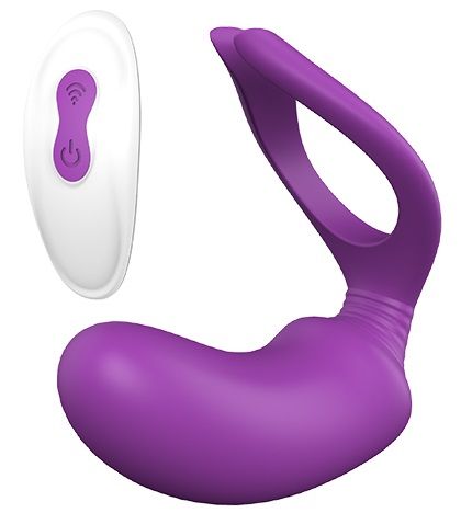 Фиолетовый анальный вибратор REMOTE PRIVATE PLEASER - Dream Toys