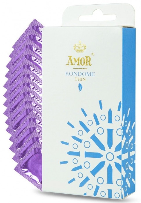 Супертонкие презервативы AMOR Thin - 12 шт. - AMOR - купить с доставкой в Екатеринбурге