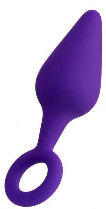 Фиолетовая анальная втулка с ограничительным колечком - 11,5 см. - Штучки-дрючки
