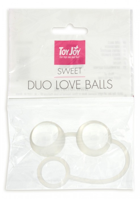 Стеклянные вагинальные шарики Duo Love Dalls на силиконовой сцепке - Toy Joy