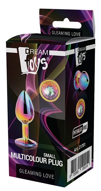Голографическая анальная втулка с радужным кристаллом - 7,1 см. - Dream Toys - купить с доставкой в Екатеринбурге