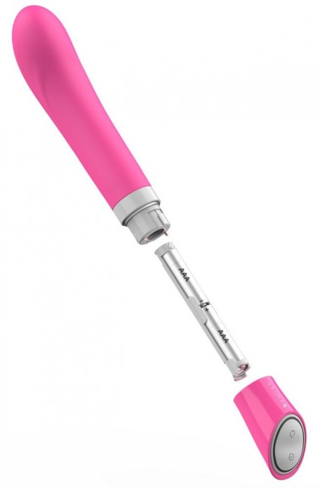 Розовый G-стимулятор с вибрацией Bgood Deluxe Curve - 19,3 см. - B Swish