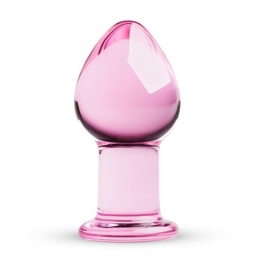 Розовая стеклянная пробка Glass Buttplug No.27 - 8,5 см. - EDC