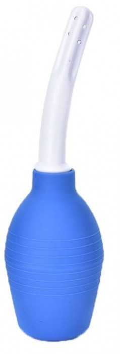 Синий анальный душ с изогнутым наконечником - Джага-Джага - купить с доставкой в Екатеринбурге