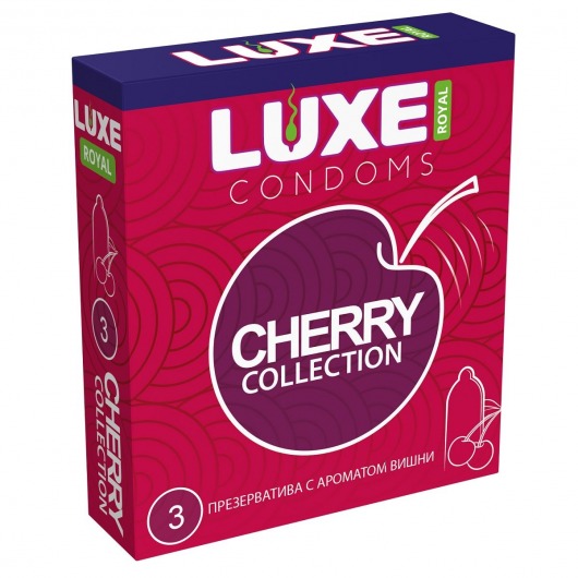 Презервативы с ароматом вишни LUXE Royal Cherry Collection - 3 шт. - Luxe - купить с доставкой в Екатеринбурге