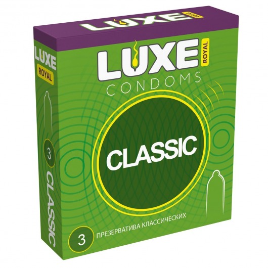 Гладкие презервативы LUXE Royal Classic - 3 шт. - Luxe - купить с доставкой в Екатеринбурге