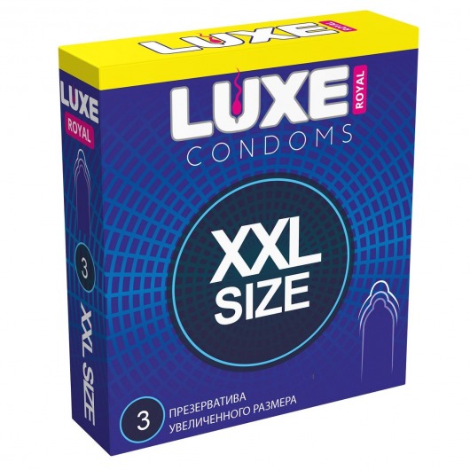 Презервативы увеличенного размера LUXE Royal XXL Size - 3 шт. - Luxe - купить с доставкой в Екатеринбурге