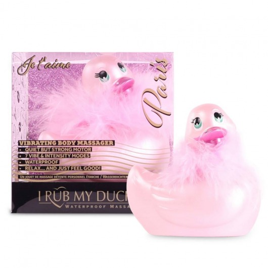 Розовый вибратор-уточка I Rub My Duckie 2.0 Paris - Big Teaze Toys - купить с доставкой в Екатеринбурге