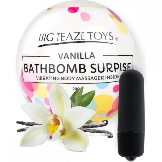 Бомбочка для ванны Bath Bomb Surprise Vanilla + вибропуля -  - Магазин феромонов в Екатеринбурге