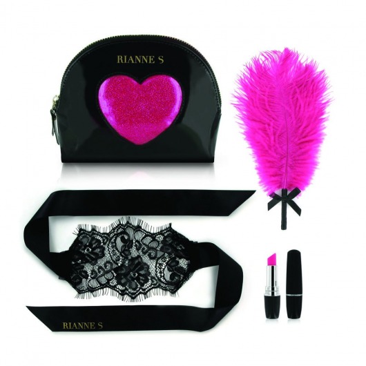 Черно-розовый эротический набор Kit d Amour - Rianne S - купить с доставкой в Екатеринбурге