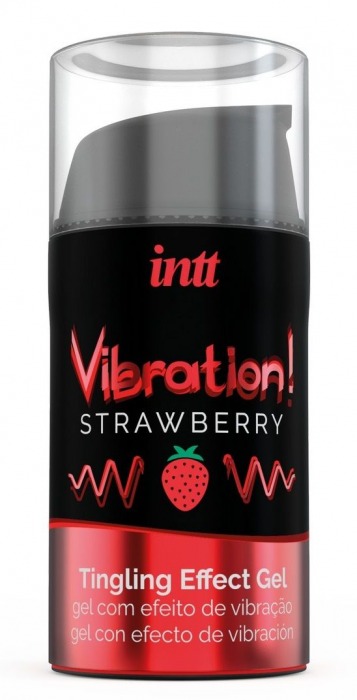 Жидкий интимный гель с эффектом вибрации Vibration! Strawberry - 15 мл. - INTT - купить с доставкой в Екатеринбурге