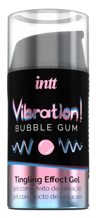 Жидкий интимный гель с эффектом вибрации Vibration! Bubble Gum - 15 мл. - INTT - купить с доставкой в Екатеринбурге