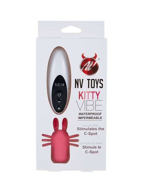 Розовое виброяйцо Kitty в виде кошечки - NV Toys