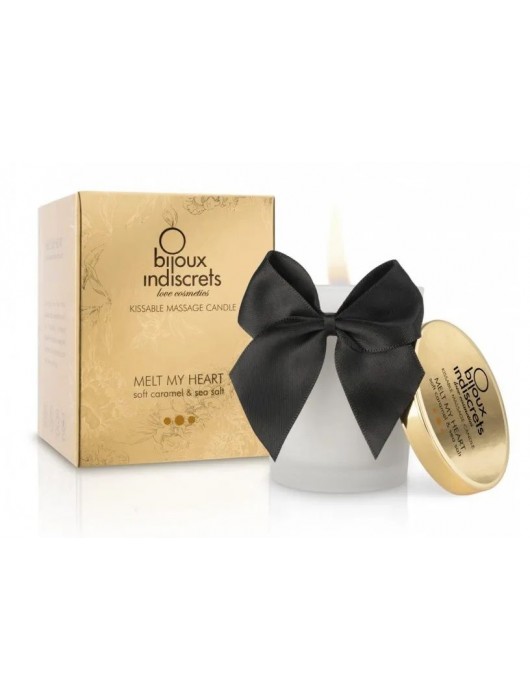 Массажная свеча Melt My Heart с ароматом карамели - 70 мл. - Bijoux Indiscrets - купить с доставкой в Екатеринбурге