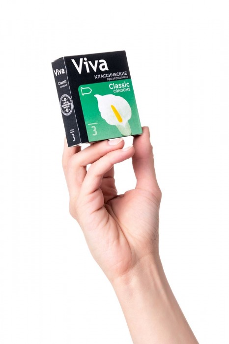 Классические гладкие презервативы VIVA Classic - 3 шт. - VIZIT - купить с доставкой в Екатеринбурге