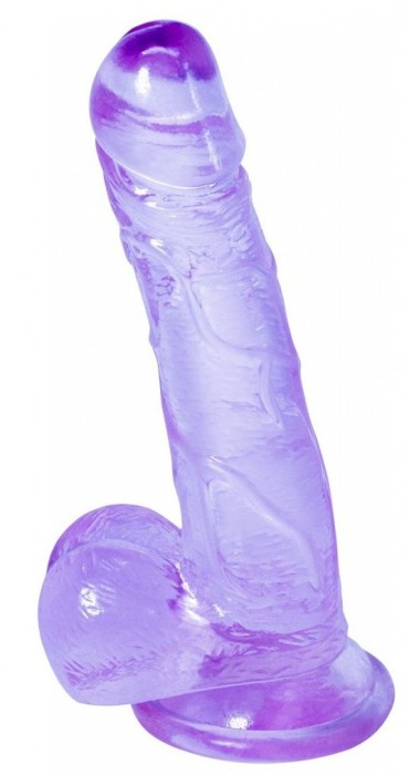 Фиолетовый фаллоимитатор Oxygen - 17,5 см. - Lola Games
