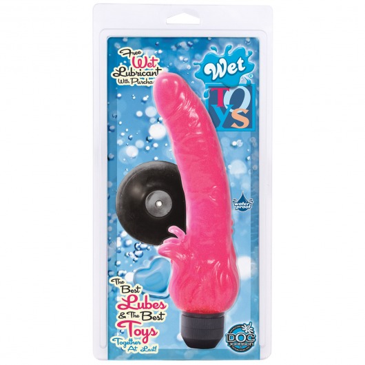 Вибратор со съемной присоской Wet Toys Jelly Clitterific - 25,5 см. - Doc Johnson