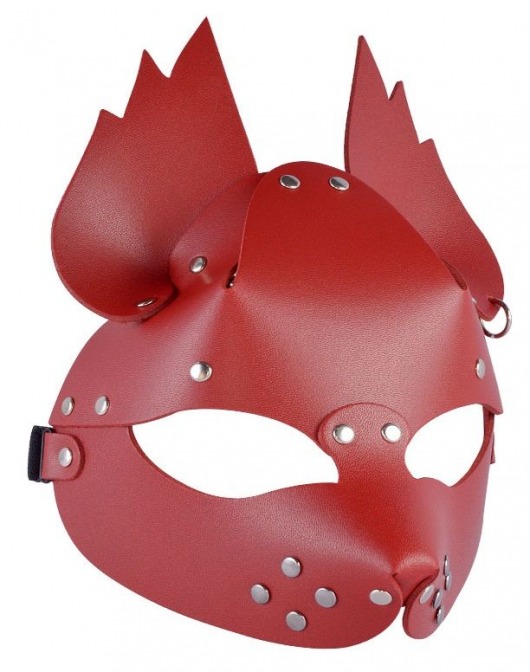 Красная кожаная маска  Белочка - Sitabella - купить с доставкой в Екатеринбурге